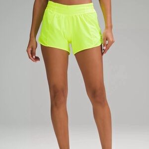 Hottie hot 4 inch lined Lululemon shorts.